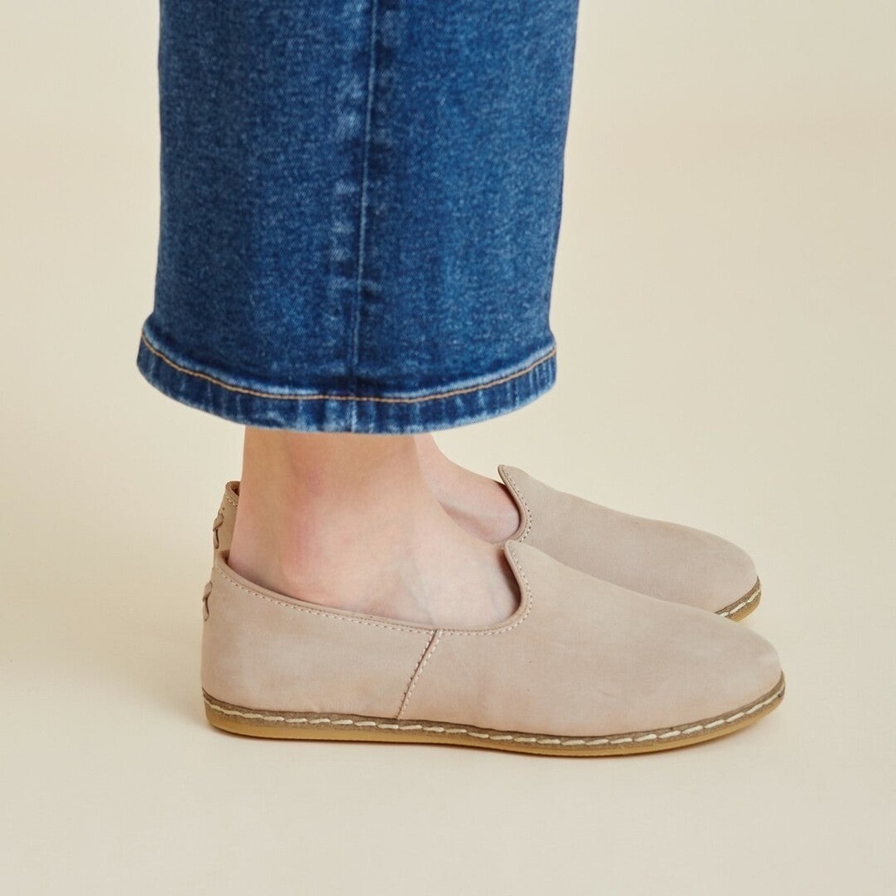 Charix Safari Nubuck Slip-Ons in Beige, Women's 36 US 6